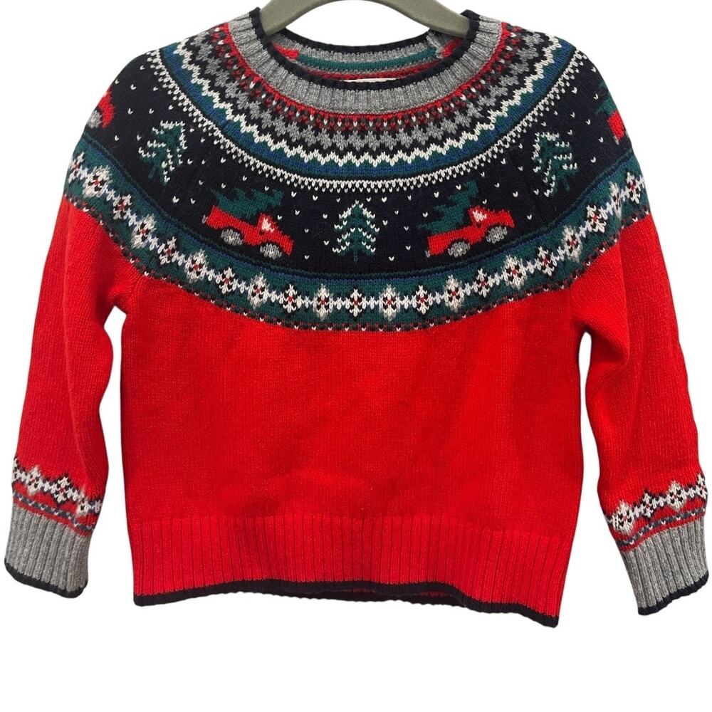 Mini Boden Fair Isle Christmas Sweater – Size 18–24 Months – NWOT